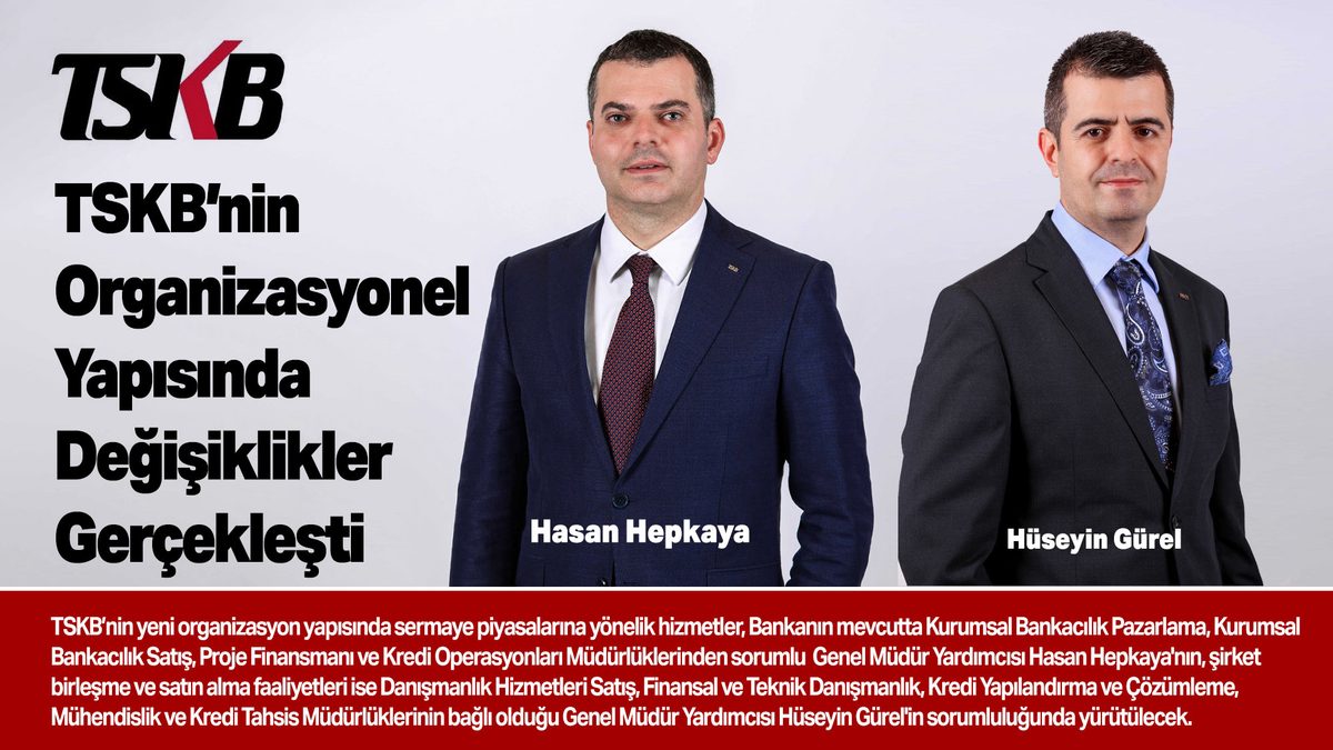TSKB’nin Organizasyonel Yapısında Değişiklikler Gerçekleşti